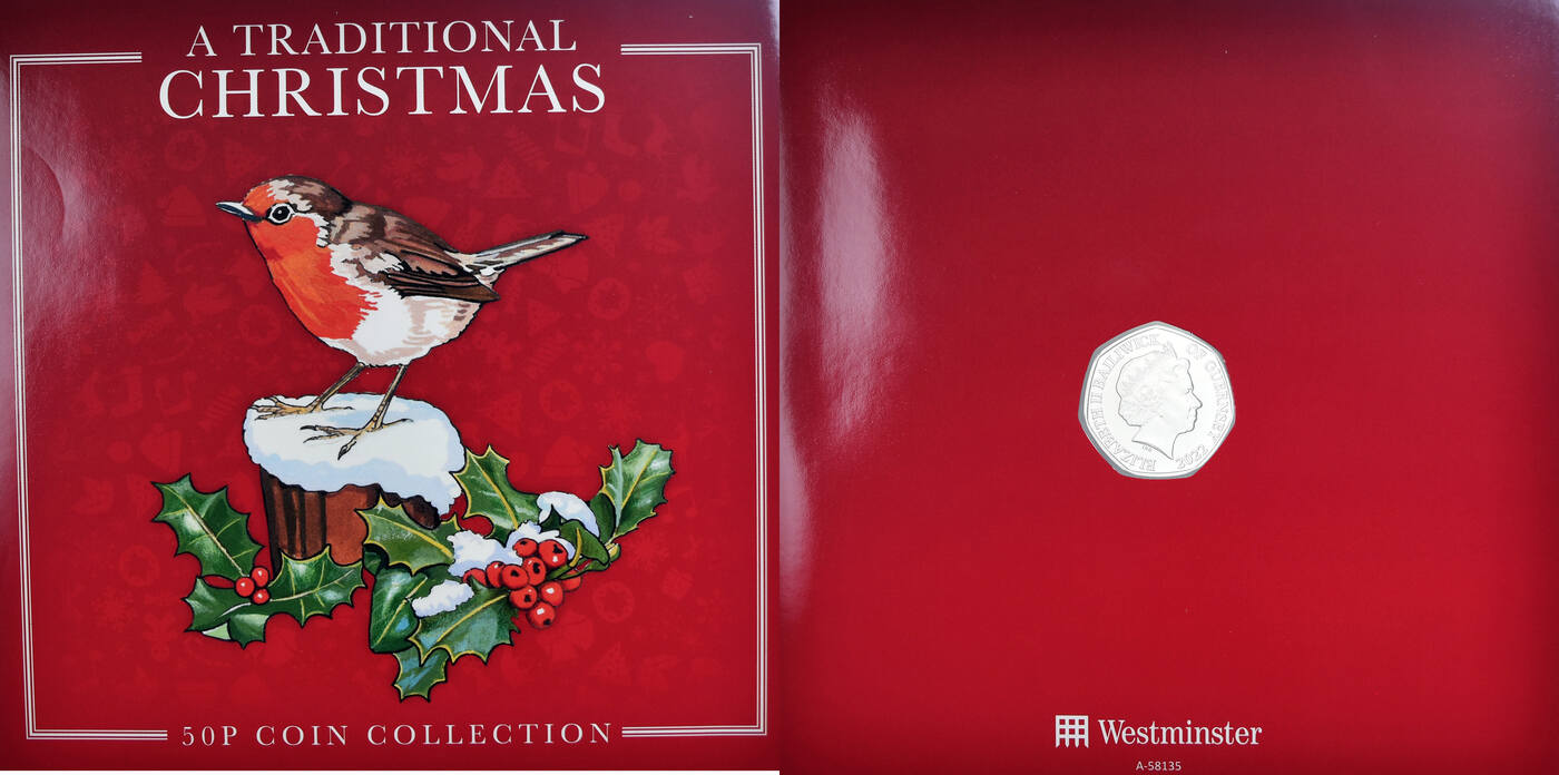 Guernsey Set 5 Monnaies. 2022 Coin, Christmas Traditions.FDC MS(6570