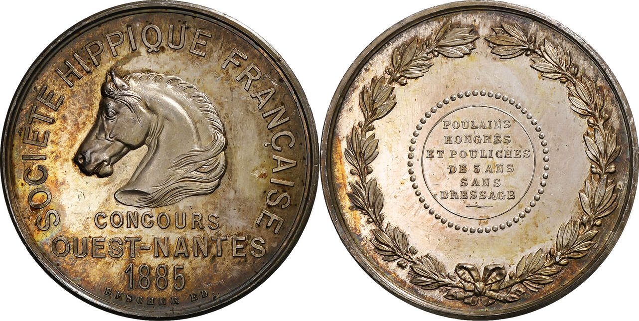 France Société d'Agriculture de l'Indre Medaille Argent 1896