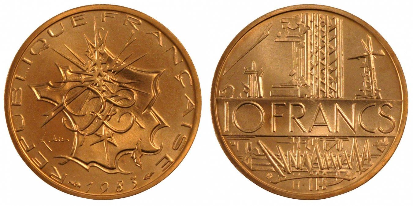 10 francs 1983 france mathieu ms(65-70)