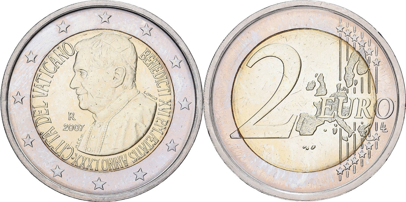 Vatican 2 Euro 2007 Rome Benedict XVI, 80th birthday Pope Benedict XVI ...