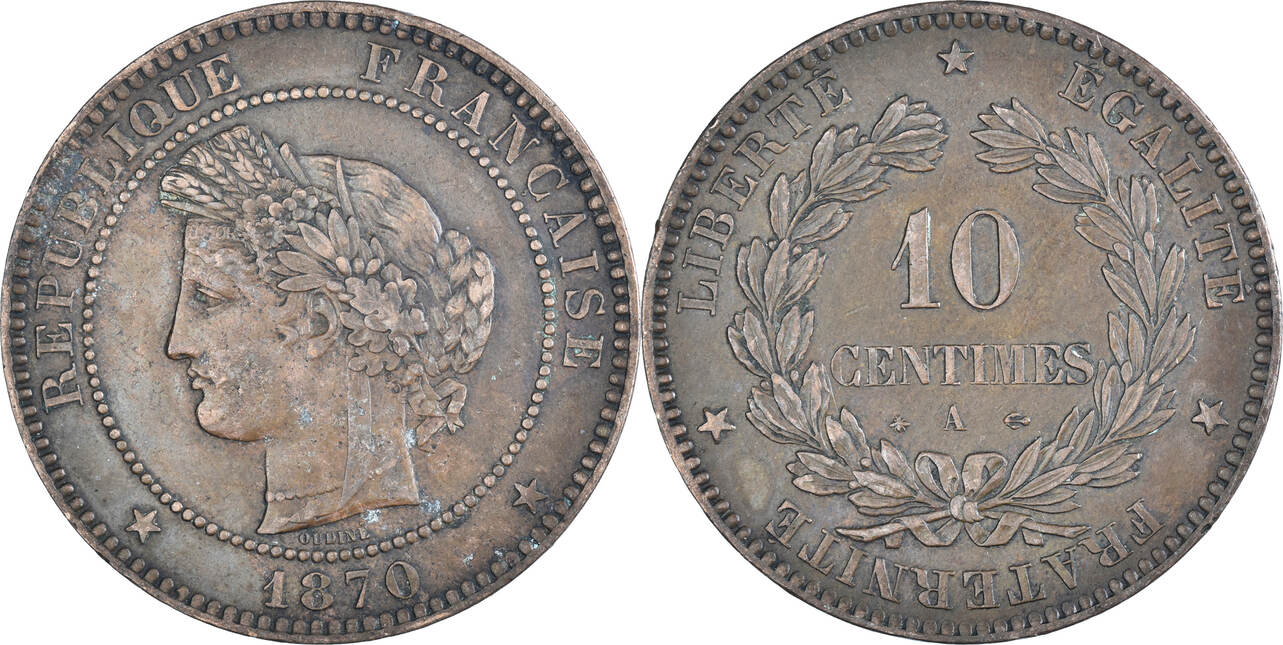 France 10 Centimes 1870 Coin | MA-Shops