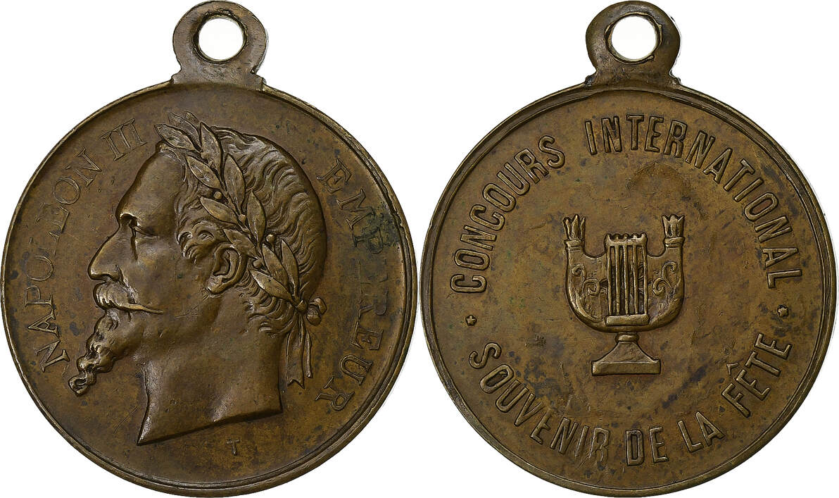 Médaille France – Concours International D’Orphéons, Fête De Douai, 1869