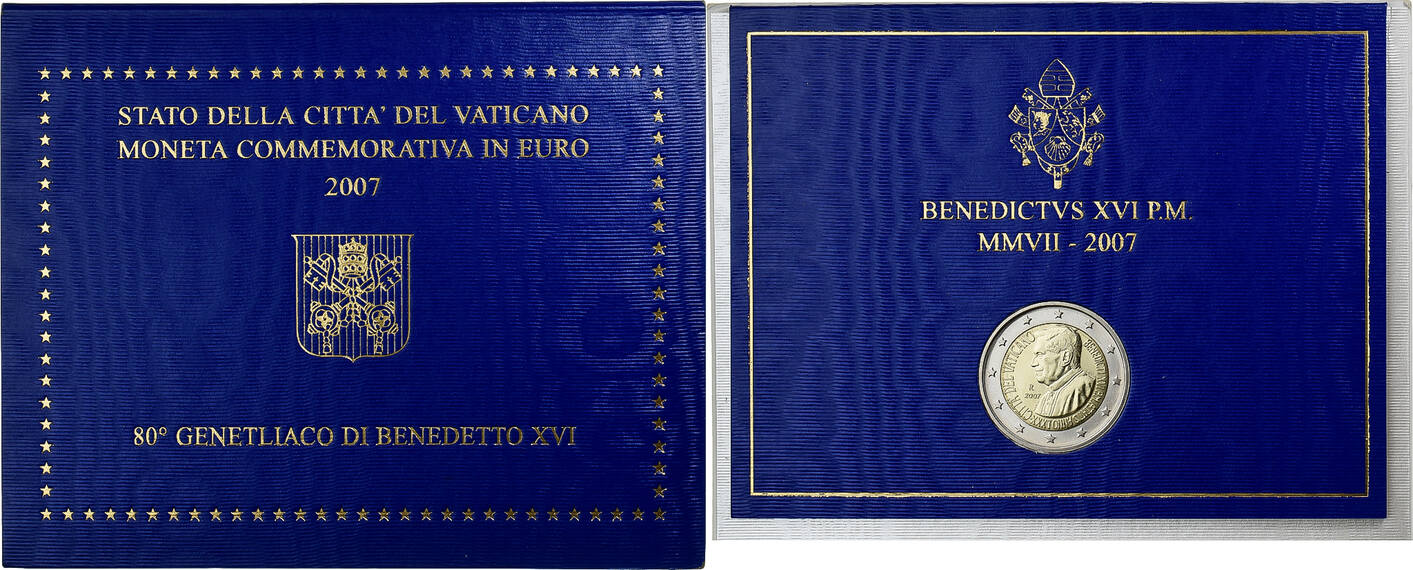 Vatican 2 Euro 2007 Rome Benedict XVI, 80th birthday Pope Benedict XVI ...
