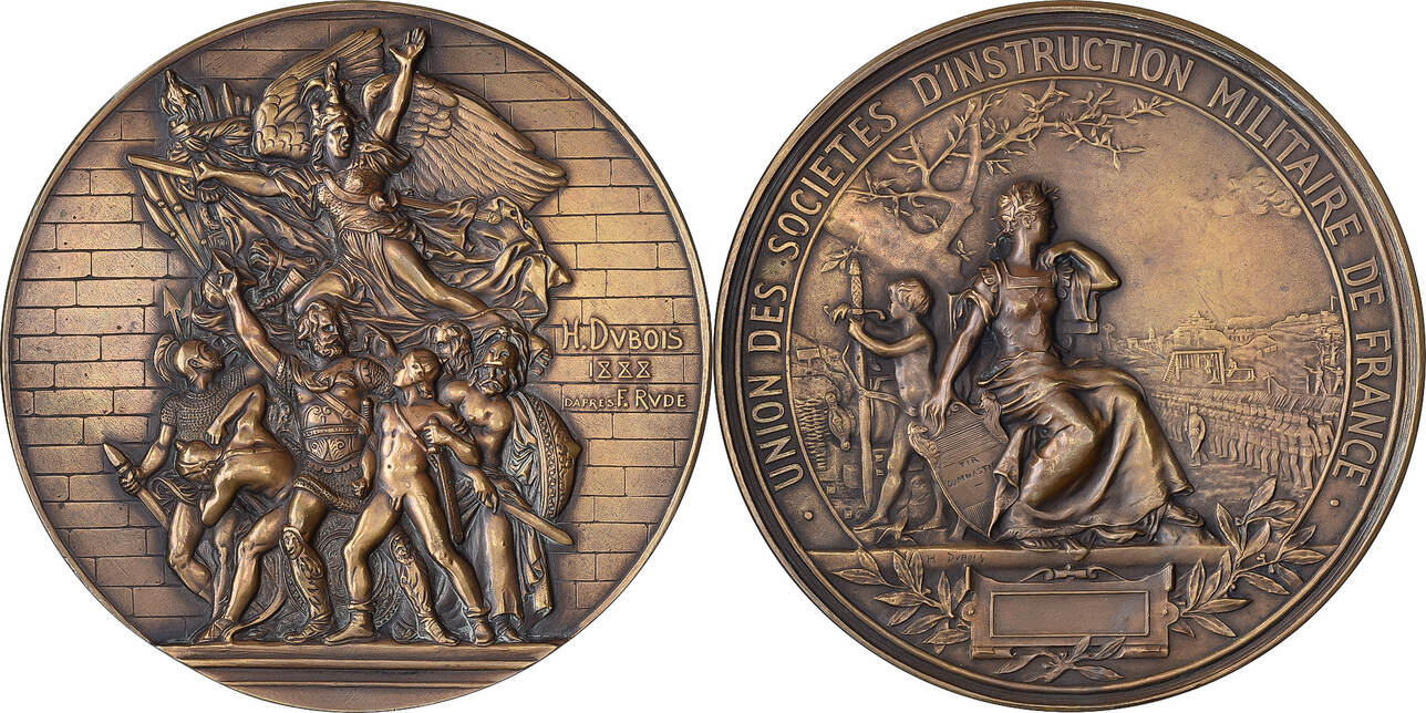 Médaille Union Sociétés D'Instruction Militaire De France - Bronze - Dubois - Ancienne