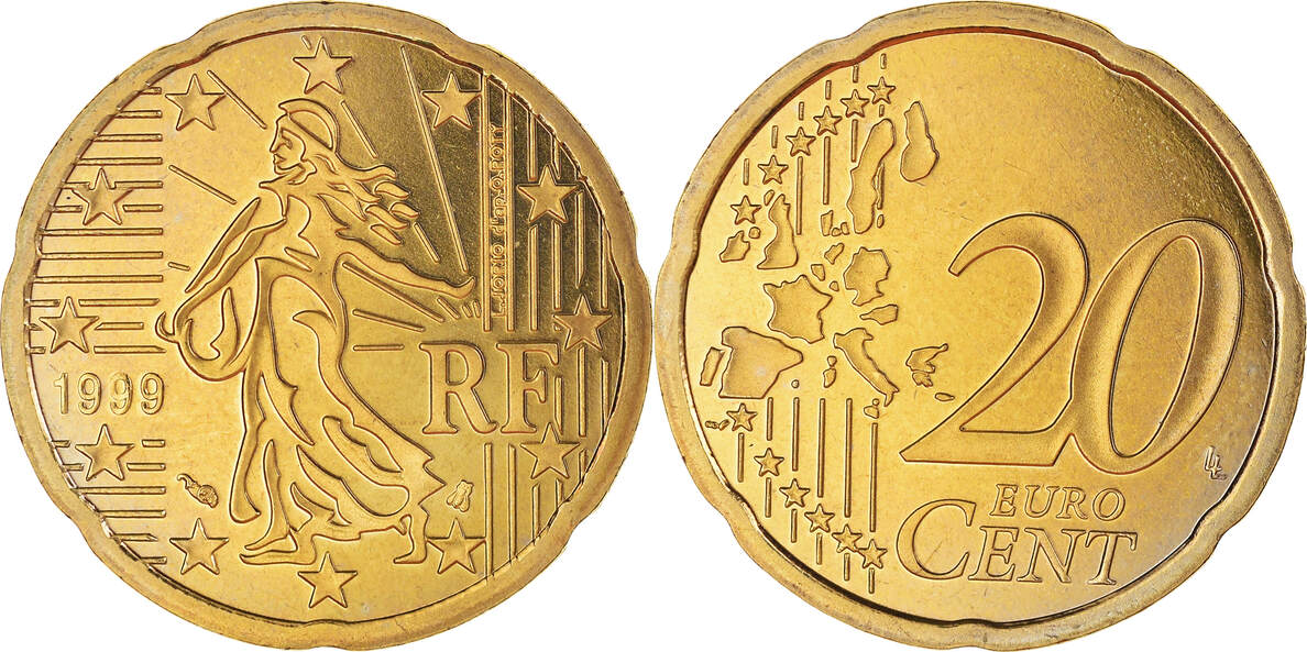 20 центов в рублях на сегодня. 50 Euro Cent 1999. 50 Euro Cent.