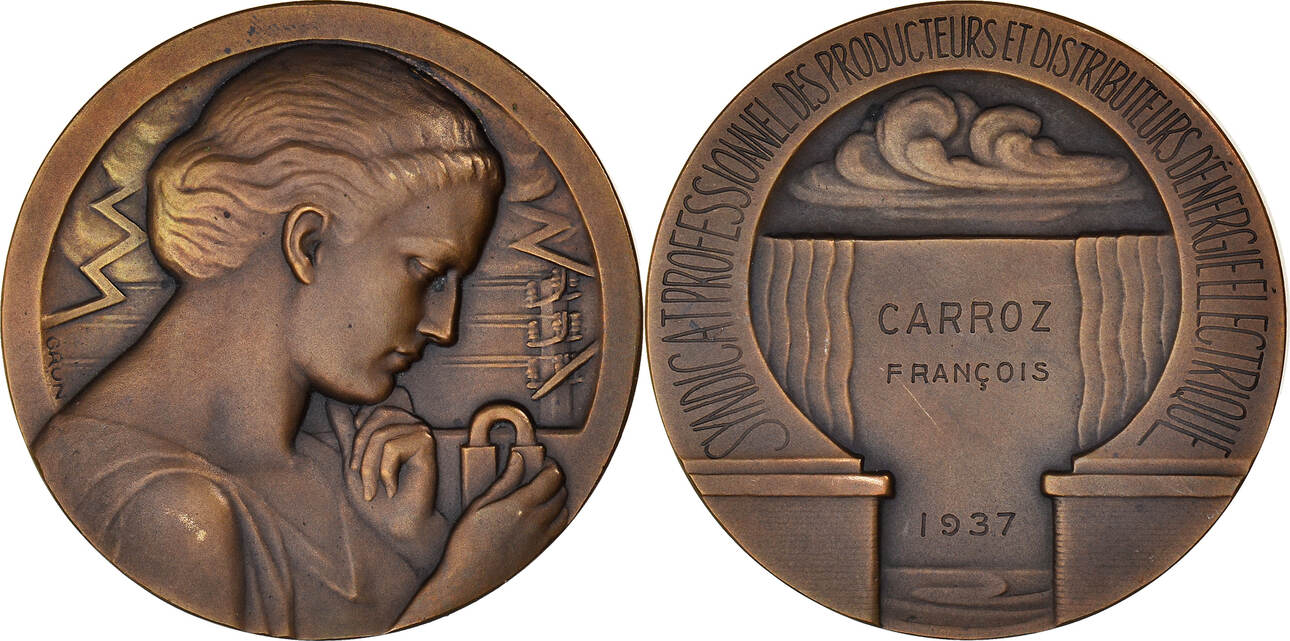 france-medaille-1937-syndicat-professionel-des-producteurs-d-energie