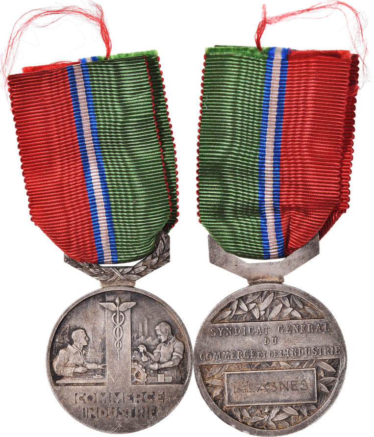 Diplome de la medaille du travail vermeil