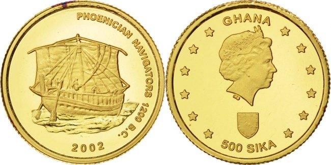 500 sika 2002 ghana ms(65-70)