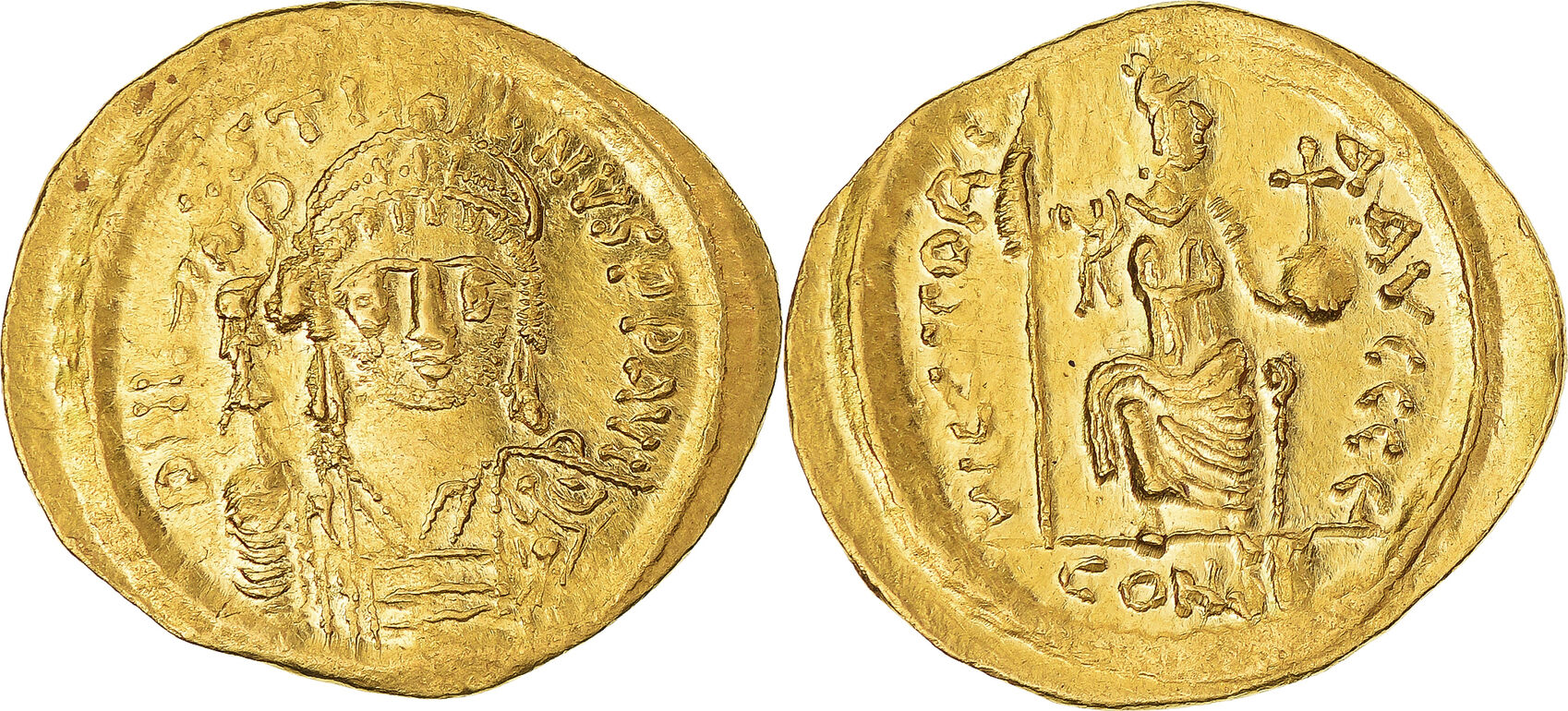 Solidus 565-578 Constantinople Coin, Justin II, Constantinople, Gold ...