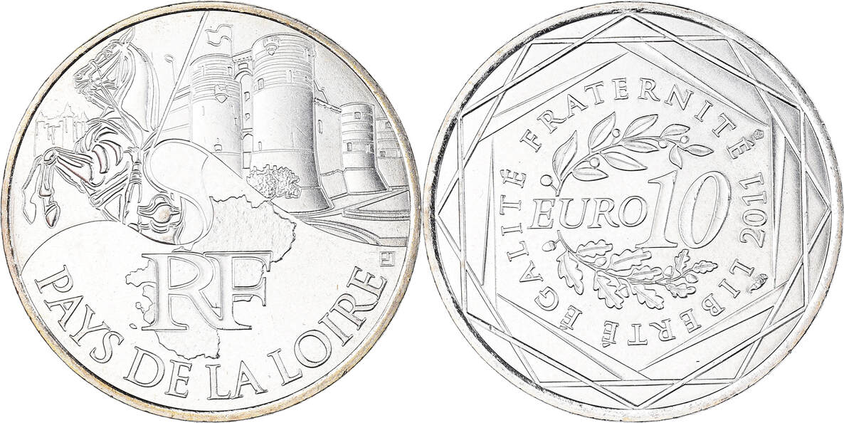 France 10 Euro 2011 Paris Paris Pays De La Loire Silver KM 1746 MS 