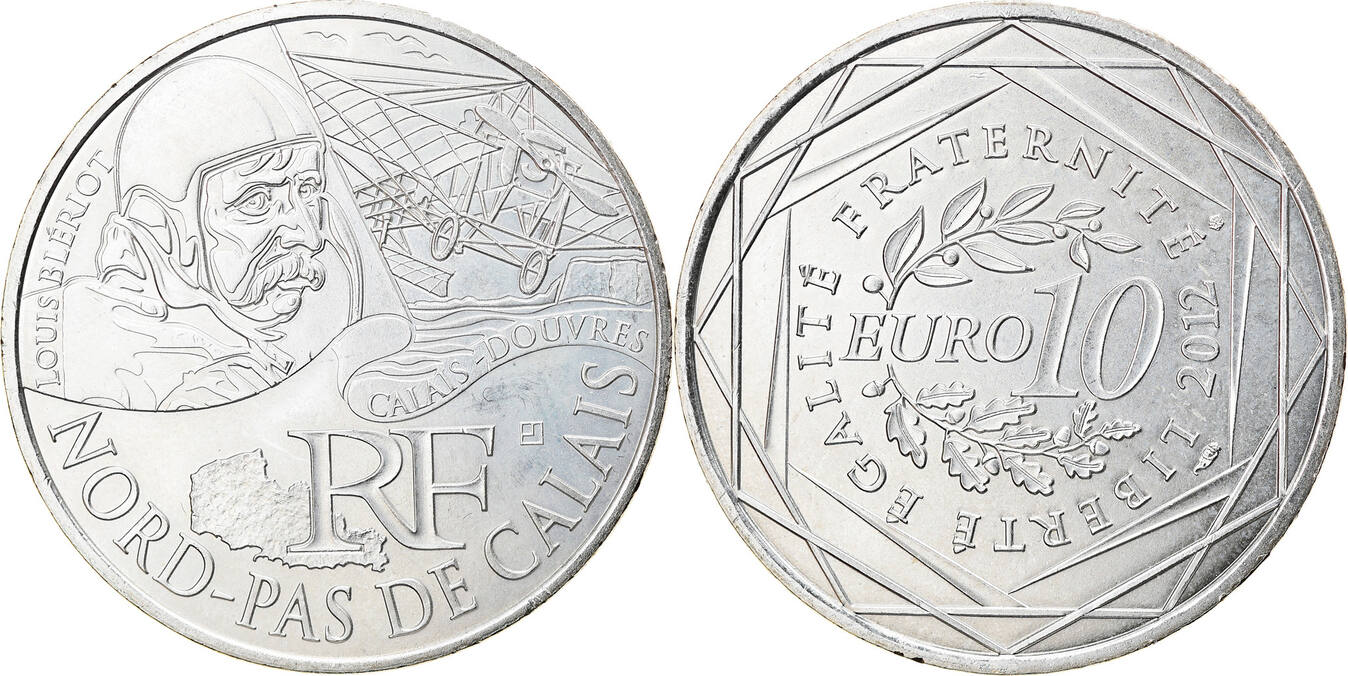 French 10. Монета графство Пуату. 10 Евро Франция 1998. Région Nord-pas-de-Calais Consel Regional медаль.