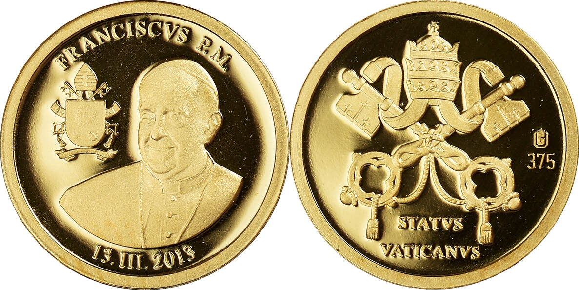 Vatican Medal 2013 Le Pape François, Religions & beliefs, Gold MS(65-70 ...