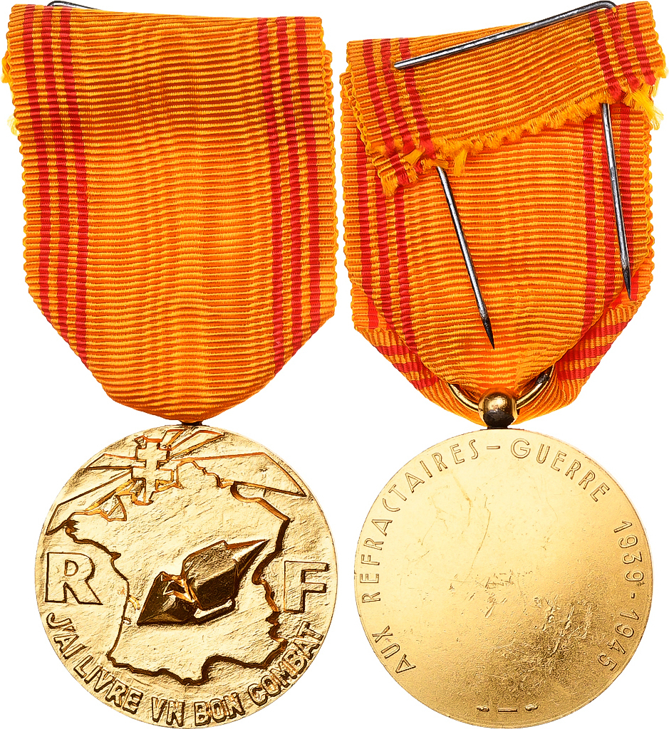 Médaille du Travail. Marine. Vermeil attribuée (1989