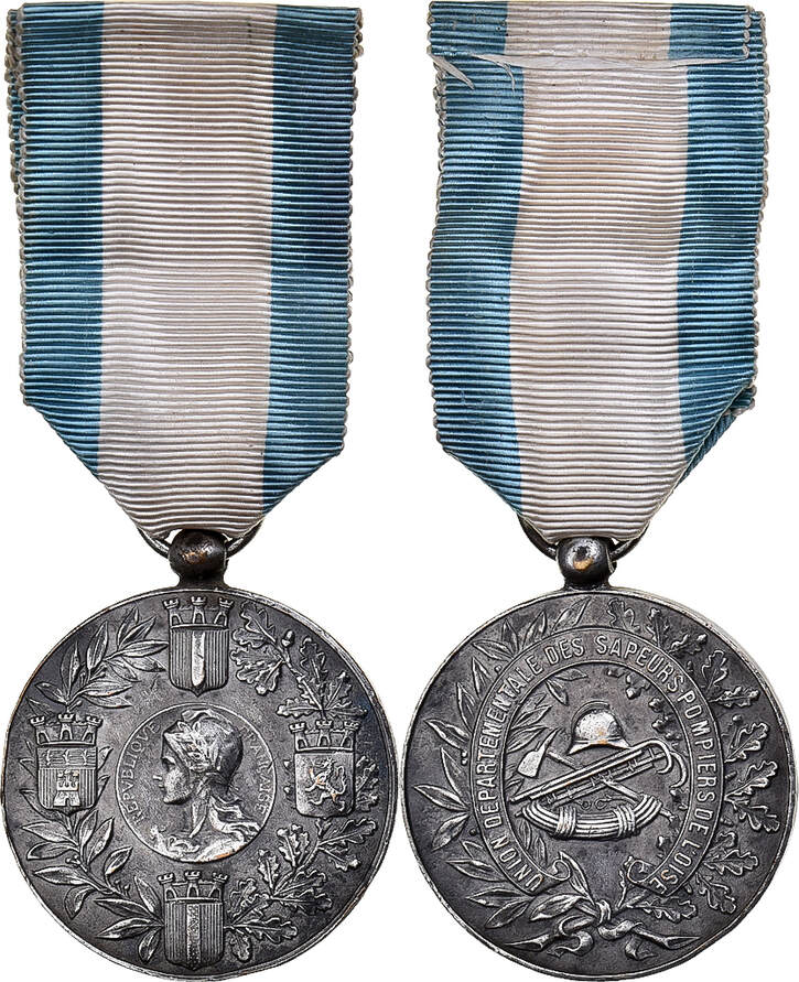 Médaille Française 1870 Sauveteurs De Seine-et-Oise - Laiton - Qualité Excellente - Occasion