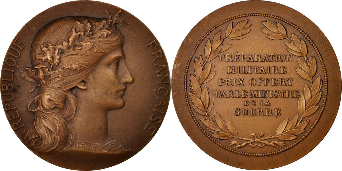 Médaille En Bronze Daniel Dupuis - Offert Par Le Ministre De La Guerre - Pièce Historique