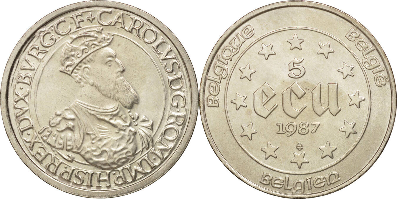 アンティークコイン [#77285] Belgium, Ecu, 1987, AU(55-58), Silver, KM: 【人気の激安通販】 