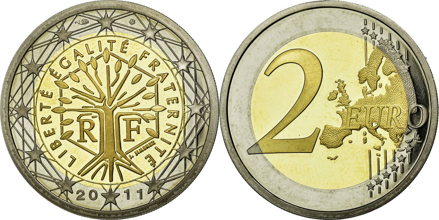Франция монета 1 евро