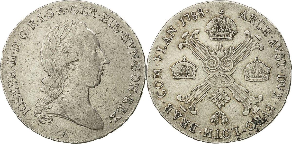19.mono様　オーダー AUSTRIAN NETHERLANDS 1/2 Kronenthaler 1788 A Coin, Joseph II