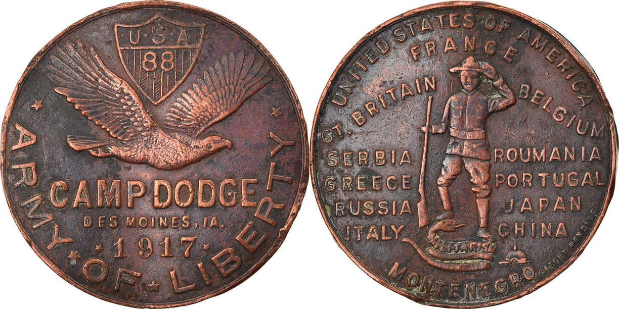 United States of America Token 1917 Camp Dodge des Moines Army of