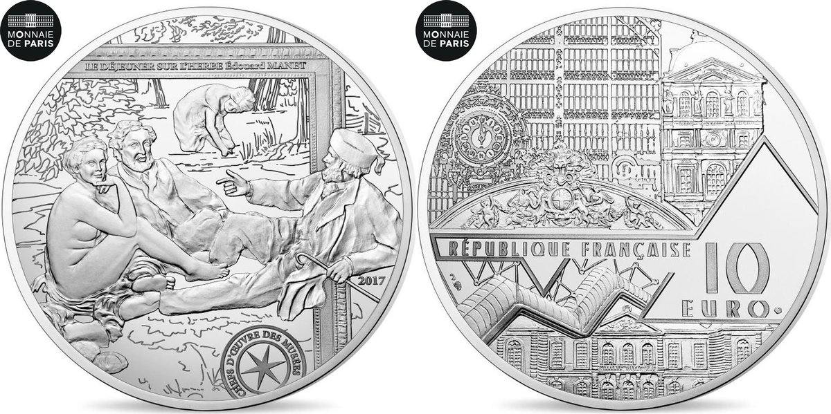 France 10 Euro 2017 Paris Coin, Monnaie de Paris, Le Déjeuner sur