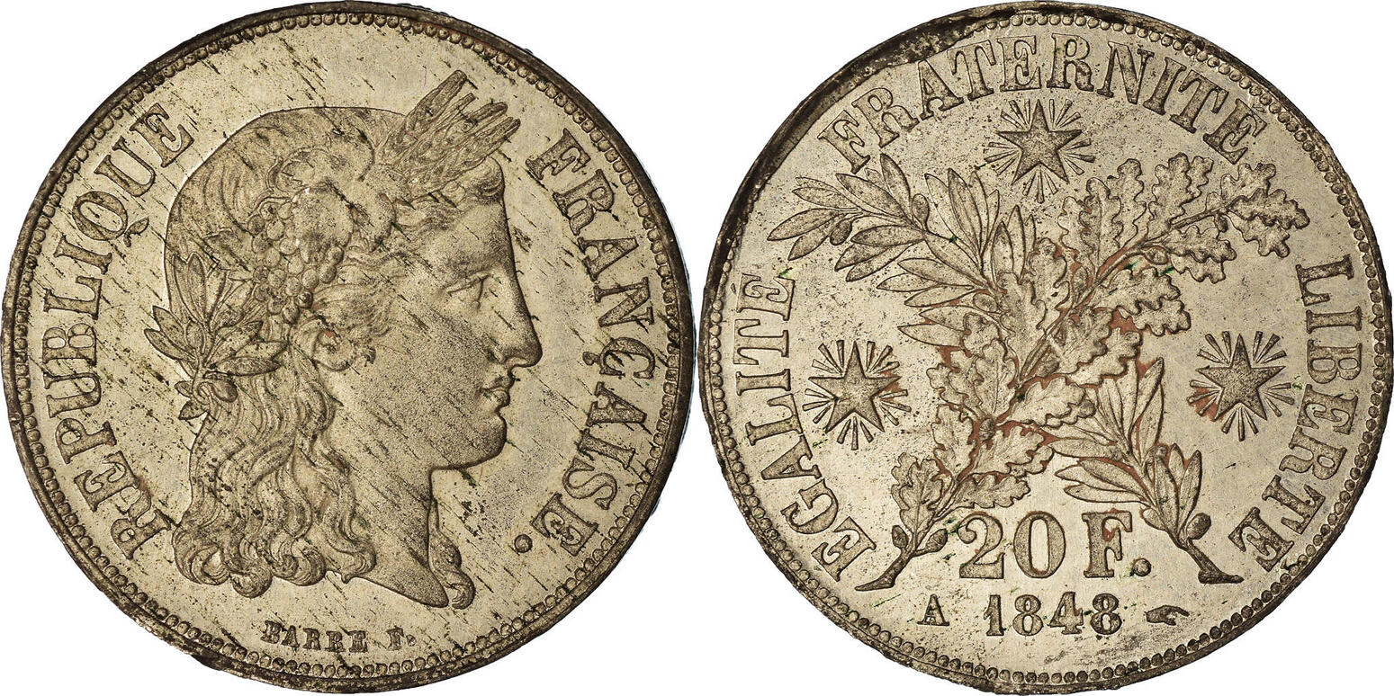 French 20. Монета 1848 SZ. Maria. Франция 5 франков 1848 essai. Франция монеты 1848. 100 Туманов Золотая монета 1848г.