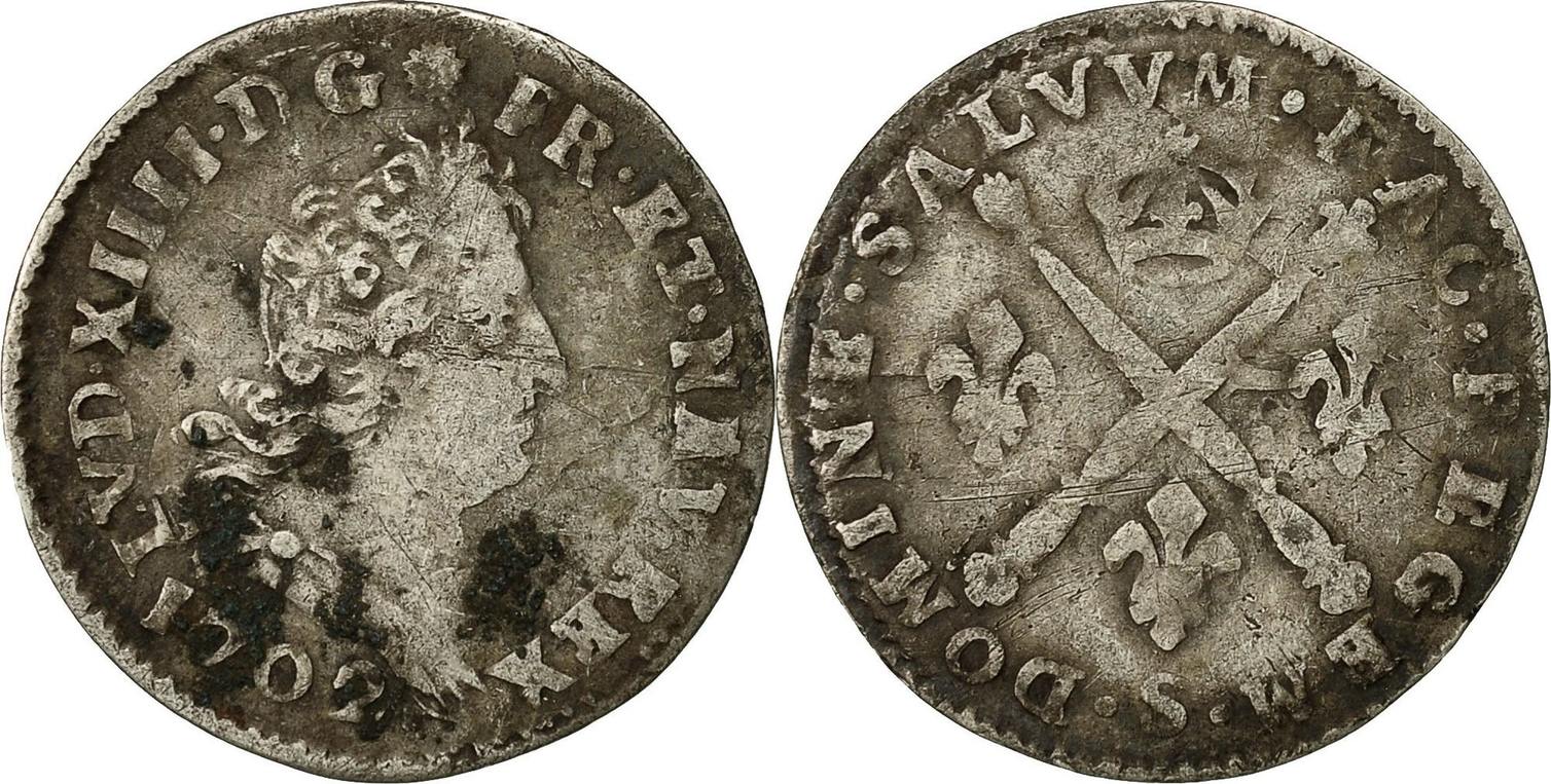 Счетный пфенниг Louis XIV. Paulus Perry's монета. Старая монета 4