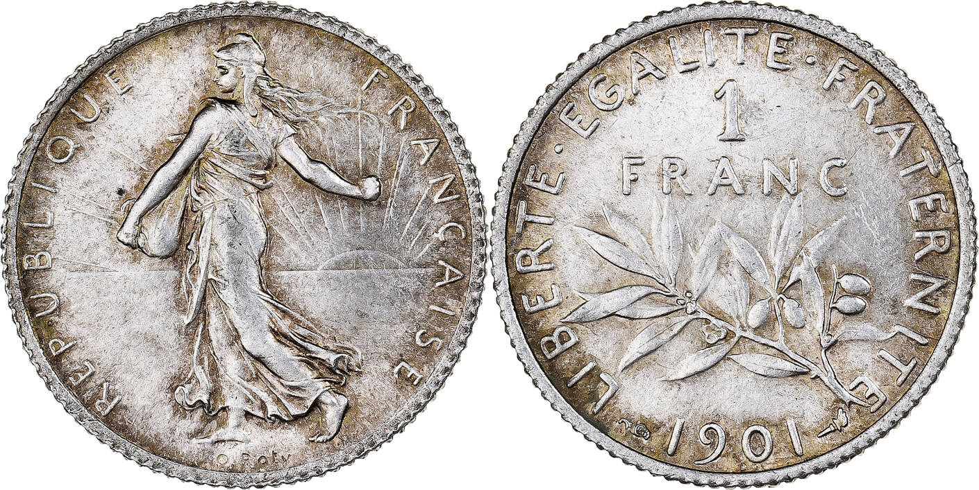 Troisième-République-1 franc semeuse 1918 Paris