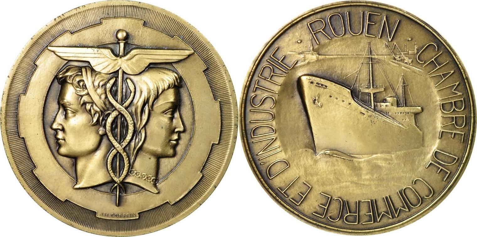 Stockholm 1978. Chambre de Commerce et Industrie Paris moneta золото. La Jeanne d'Arc Rouen Medal.