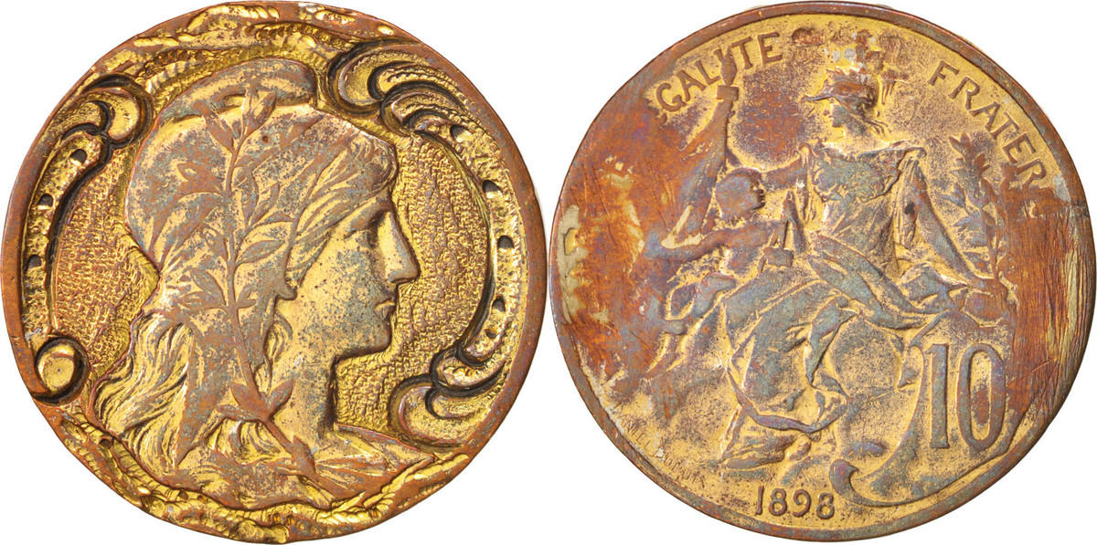 Бывшая французская монета. Blast Paris Coin Bronze.