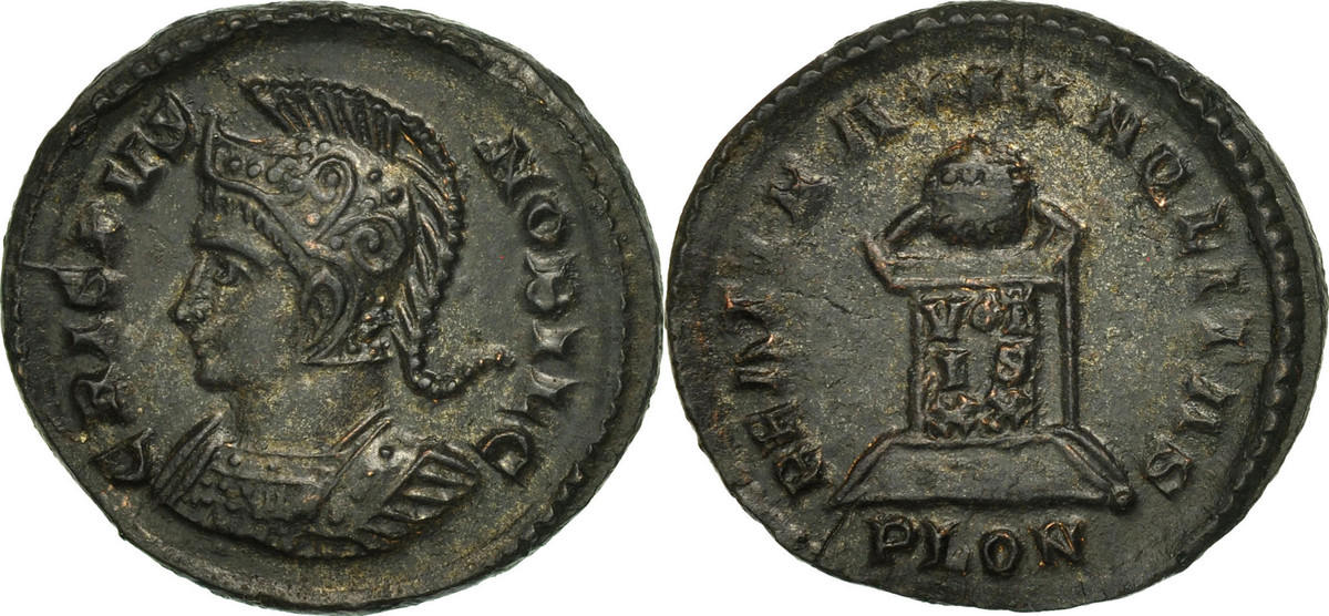 Follis Coin, Crispus, London, Bronze, RIC275 MS(6062)