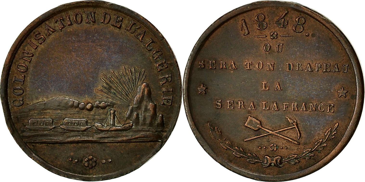 Algeria Medal 1848 Colonisation de l'Algérie, Copper AU(5053) Algeria Medal 1848 Colonisation de l'Algérie, Copper AU(5053)
