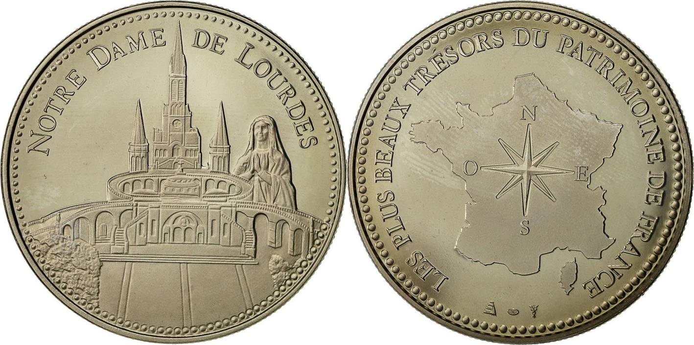 France Medal Notre Dame de Lourdes, Cupronickel MS(64)