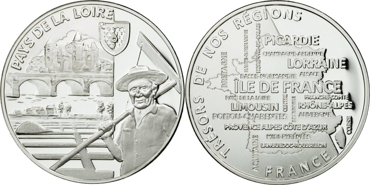 Medal R gions De France Pays De La Loire Silver MS 65 70 MA Shops