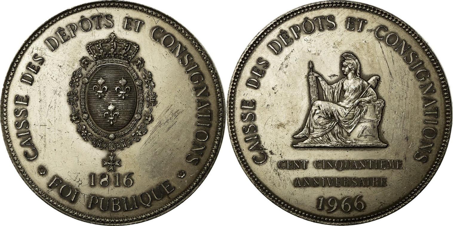 France Medaille 1966 150eme Anniversaire De La Caisse Des Depots Et Consignations Au 50 53 Ma Shops