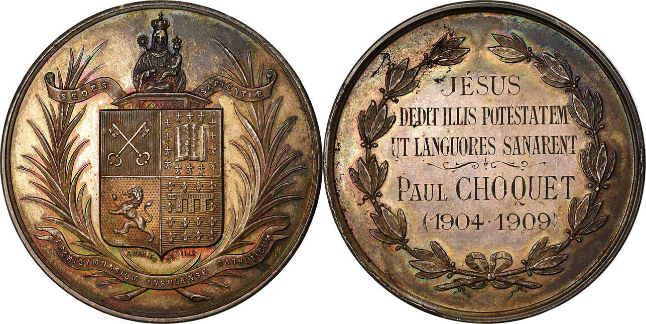 France Medal 1909 French Third Republic, Religions & beliefs AU(5558
