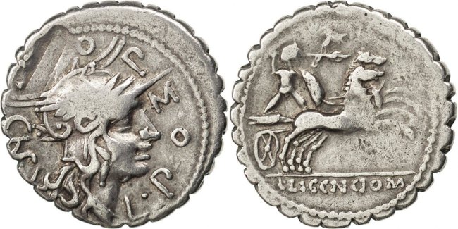 Denarius Coin, Pomponia, Rome, Silver, Babelon:7 EF(40-45) | MA-Shops