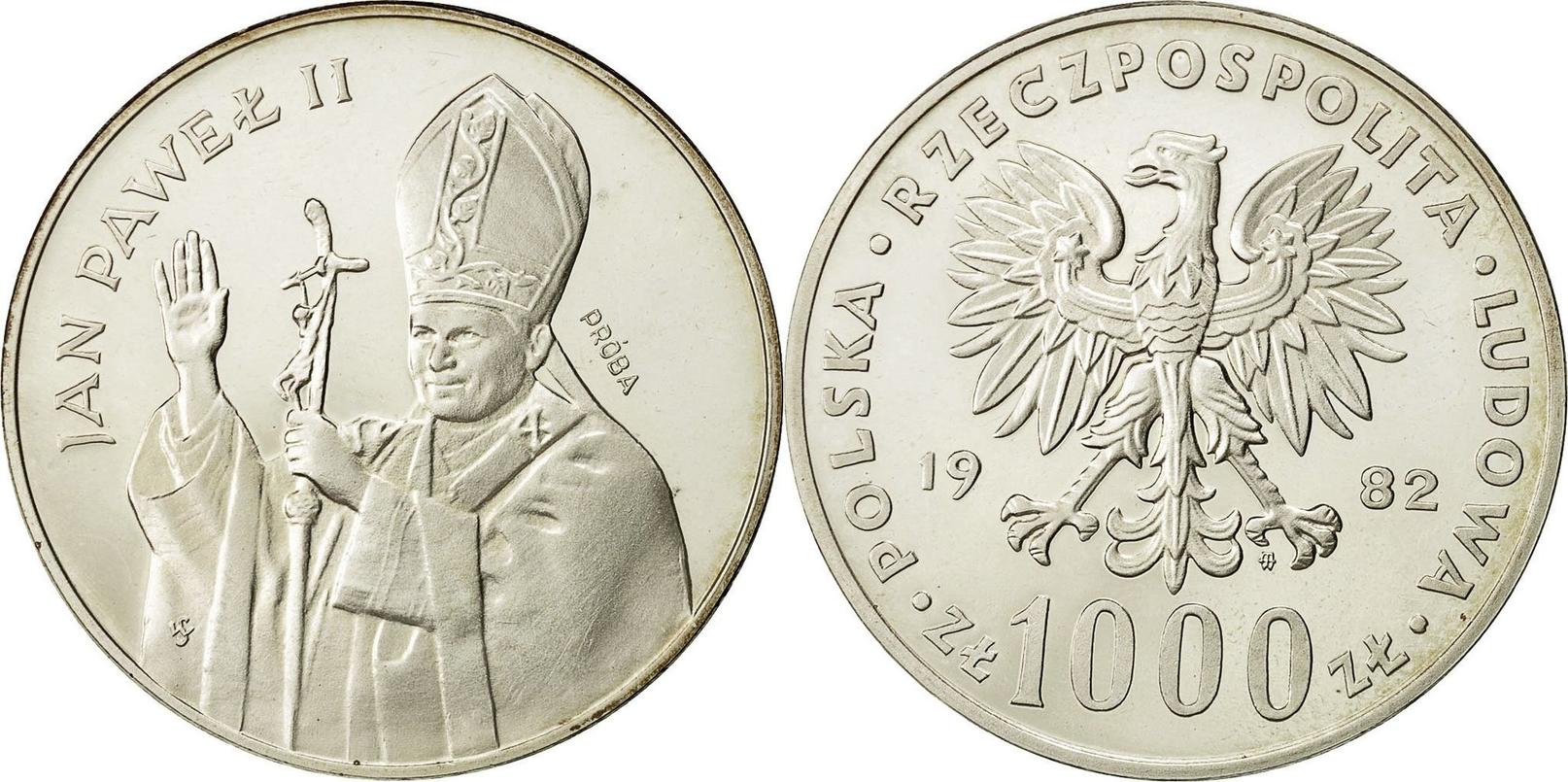 Poland 1000 Zlotych 1982 Warsaw Coin, Warsaw, Silver, KMPr478 MS(6570