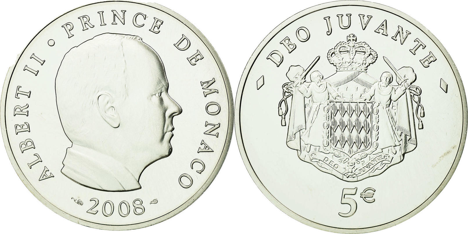 Monaco 5 Euro 08 A 50eme Anniversaire Du Prince Albert Bu Ms 65 70 Ma Shops