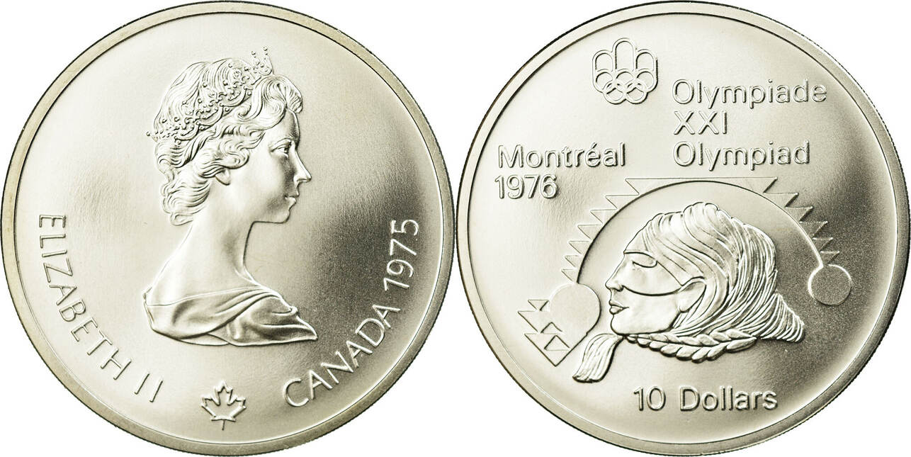 Canada 10 Dollars 1975 Royal Canadian Mint Coin, Elizabeth Ii, Royal 