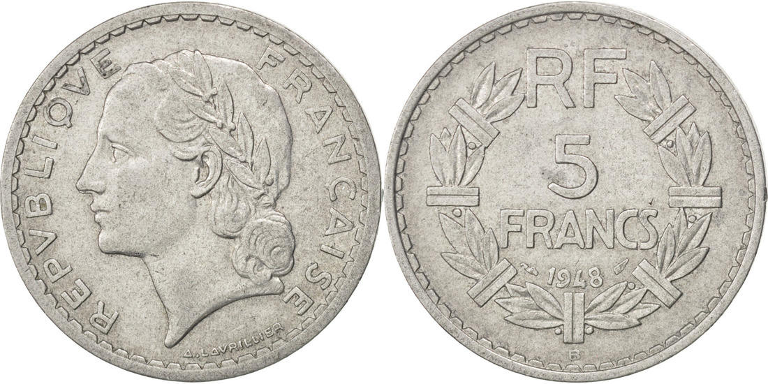 RF discount 1948 5 Francs coin