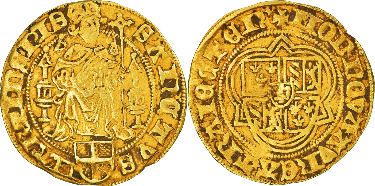 Netherlands Ducat Coin, UTRECHT, David De Bourgogne, Utrecht, Gold VF ...