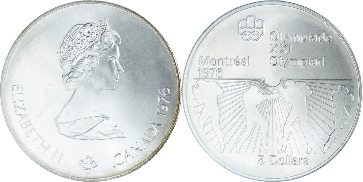Canada 5 Dollars 1976 Coin Elizabeth II Boxing Silver KM 108 MS 65 canada-5-dollars-1976-coin-elizabeth-ii-boxing-silver-km-108-ms-65