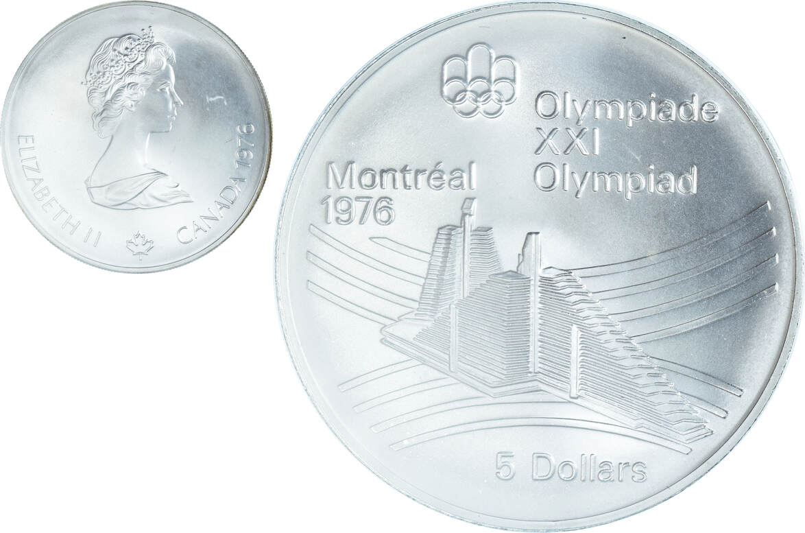 Canada 5 Dollars 1976 Royal Canadian Mint Coin, Elizabeth II, Royal