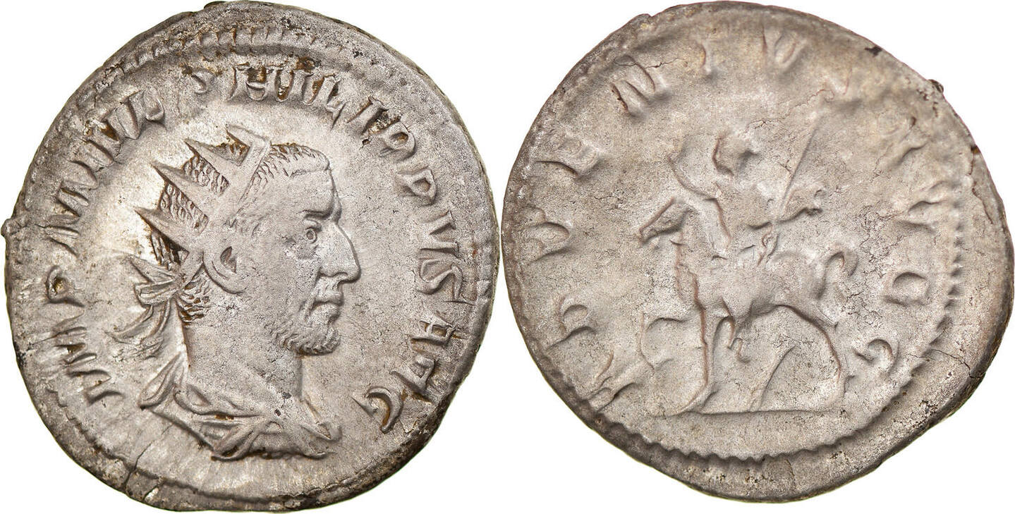 Antoninianus 248 Roma Coin, Philip I, Roma, Billon, RIC:26b EF(40-45 ...