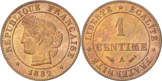 centime 1882 a france cérès ms(63)