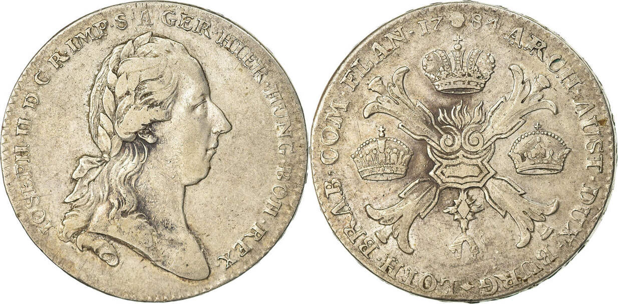 AUSTRIAN NETHERLANDS Kronenthaler 1784 (B) Coin, Joseph II