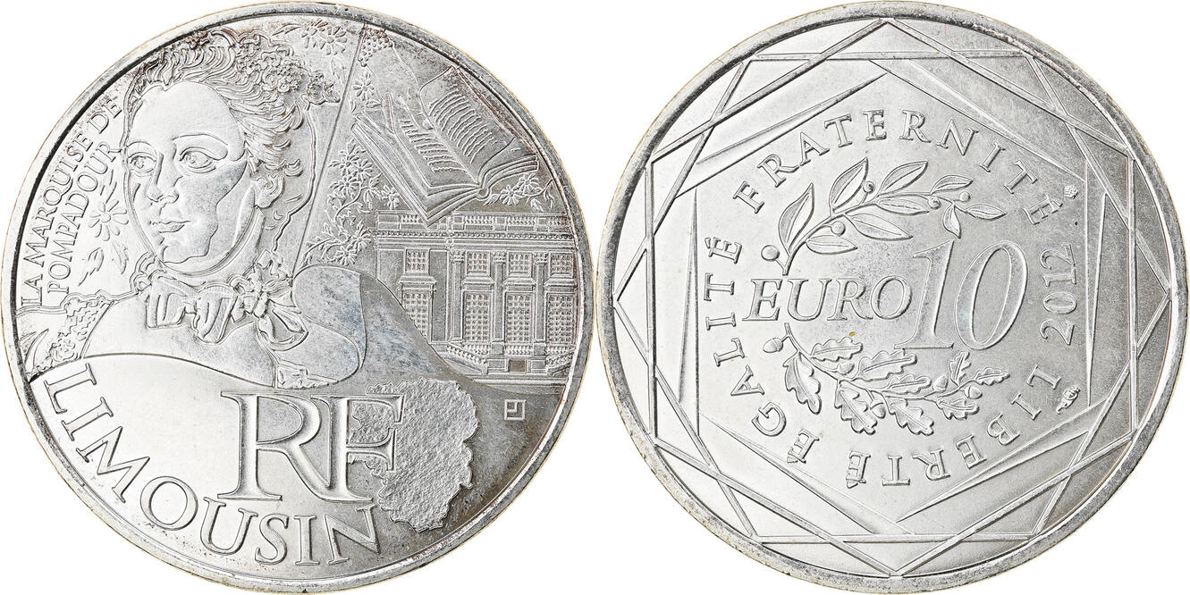 French 10. Франция 10 евро, 2017 Эльзас. Медаль серебро Париж и Лондон.