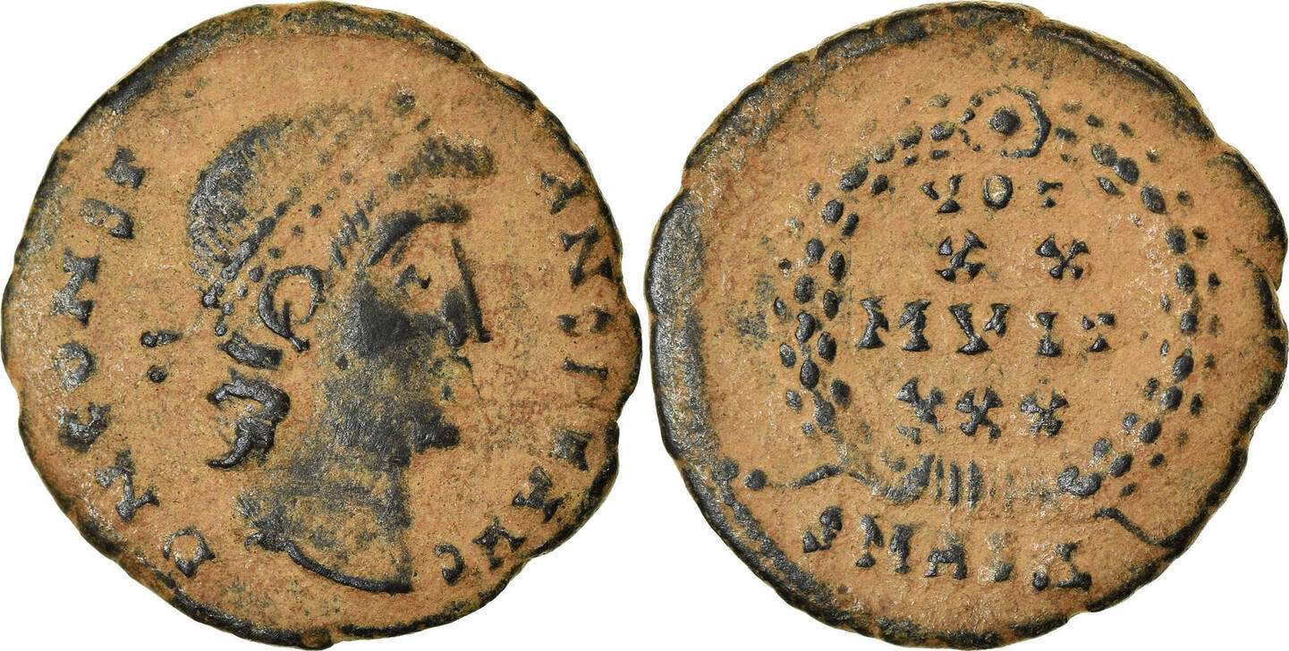 Nummus 347-348 Alexandria Coin, Constans, Alexandria, Bronze, RIC:37 EF(40- 45) Русские монеты из драгоценных