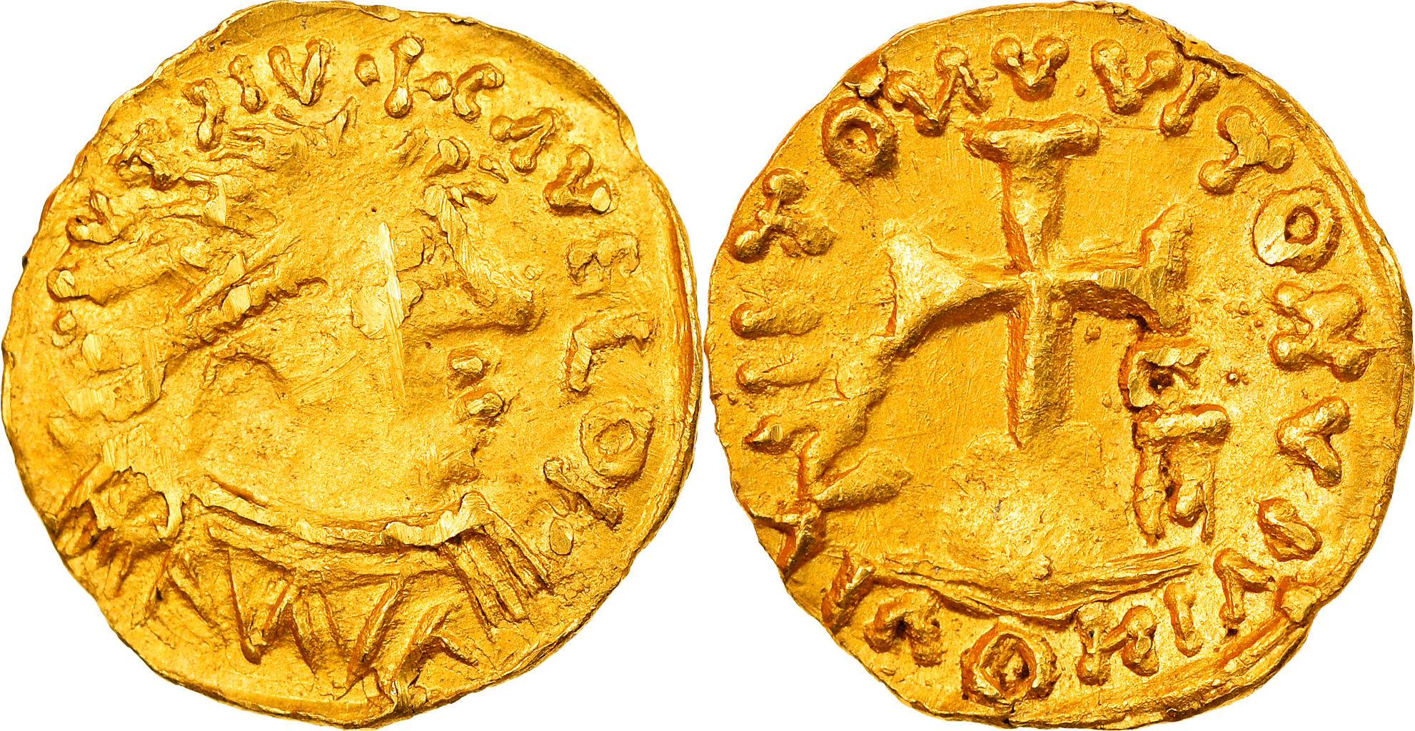 France Triens Coin, CABILONNVM, Chalon-sur-Saône, Gold EF(40-45) | MA-Shops