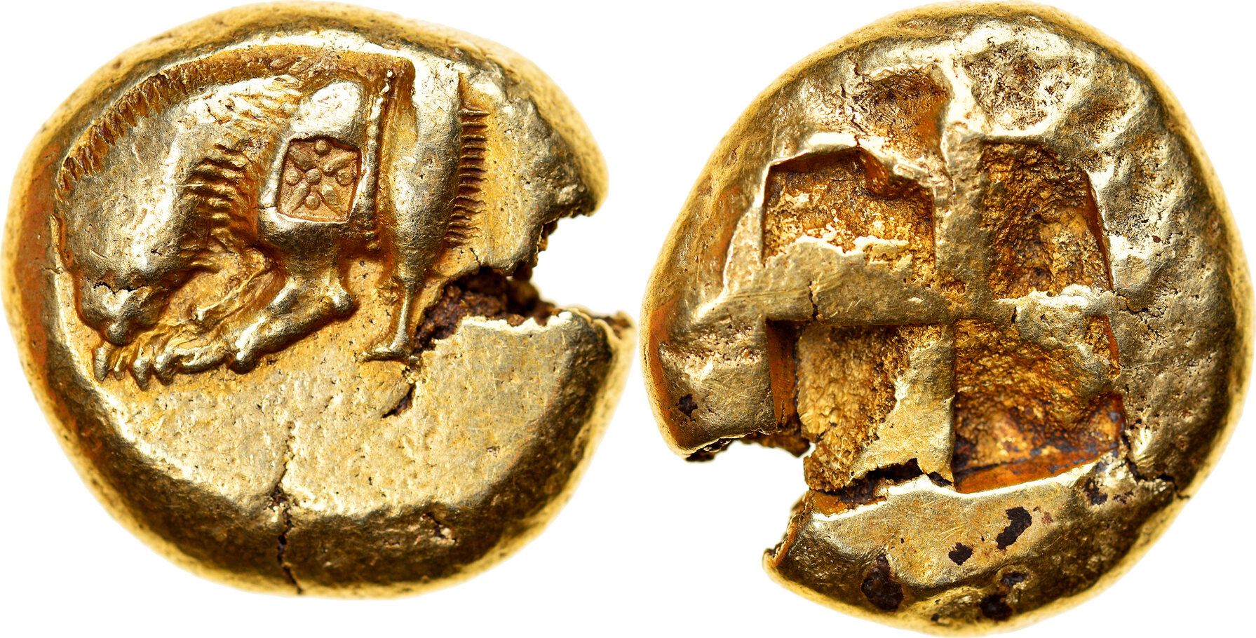 Stater 550-450 BC Coin, Mysia, Kyzikos, Countermark, Electrum EF